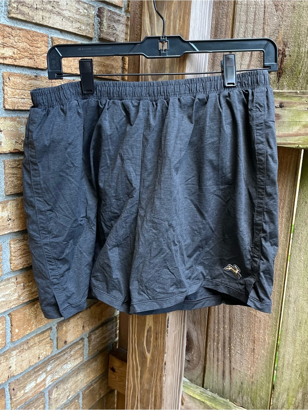 Tracksmith Charcoal Gray Athletic Shorts 5 in Inseam Lined Running Gym